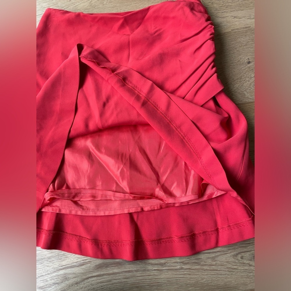 🆕Massimo Dutti Coral Flare Scrunch Skirt Sz 6 - Picture 7 of 8